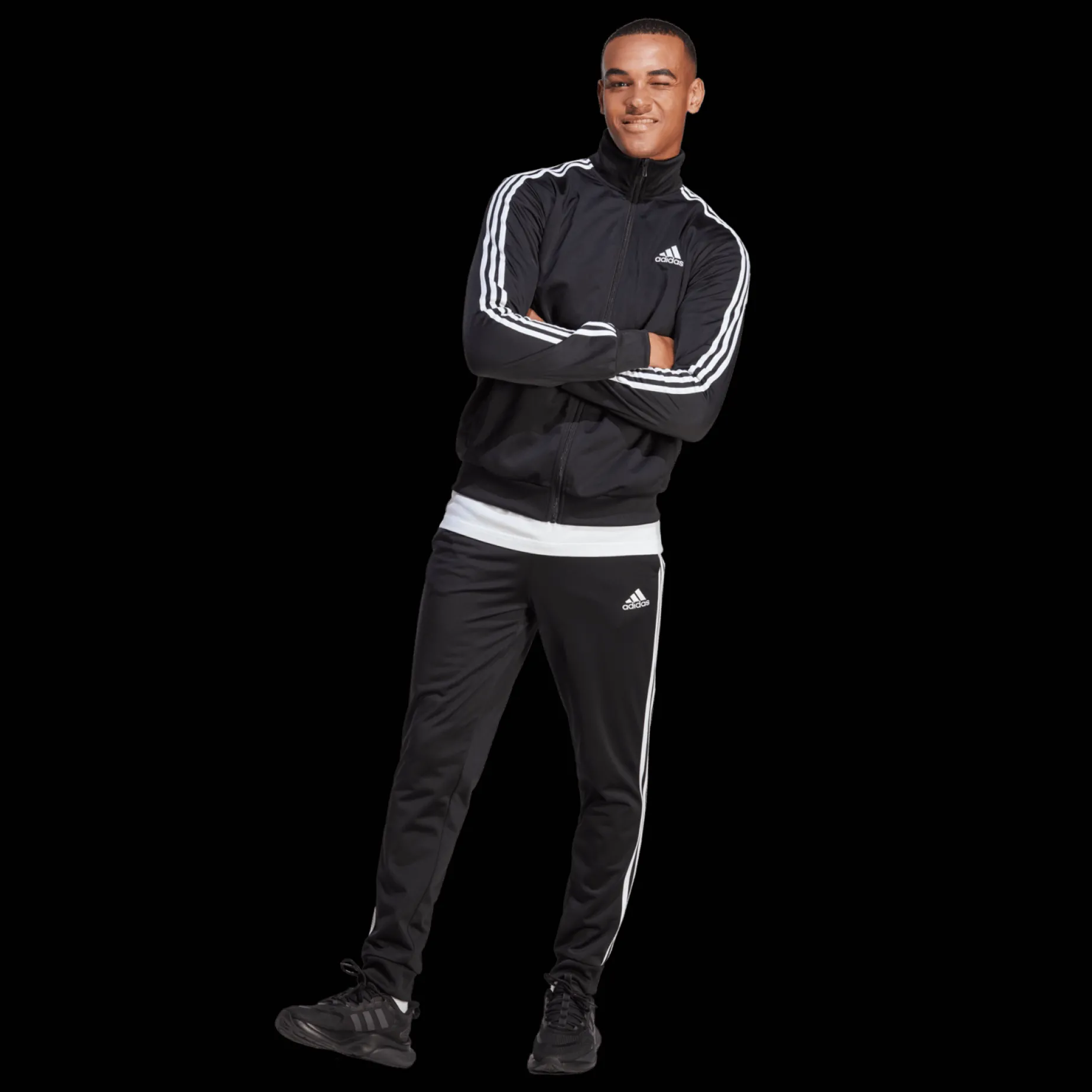 Basic 3-Stripes Tricot Tracksuit, herre - Fritid- & Joggebukser - Basic 3-Stripes Tricot Tracksuit, herre