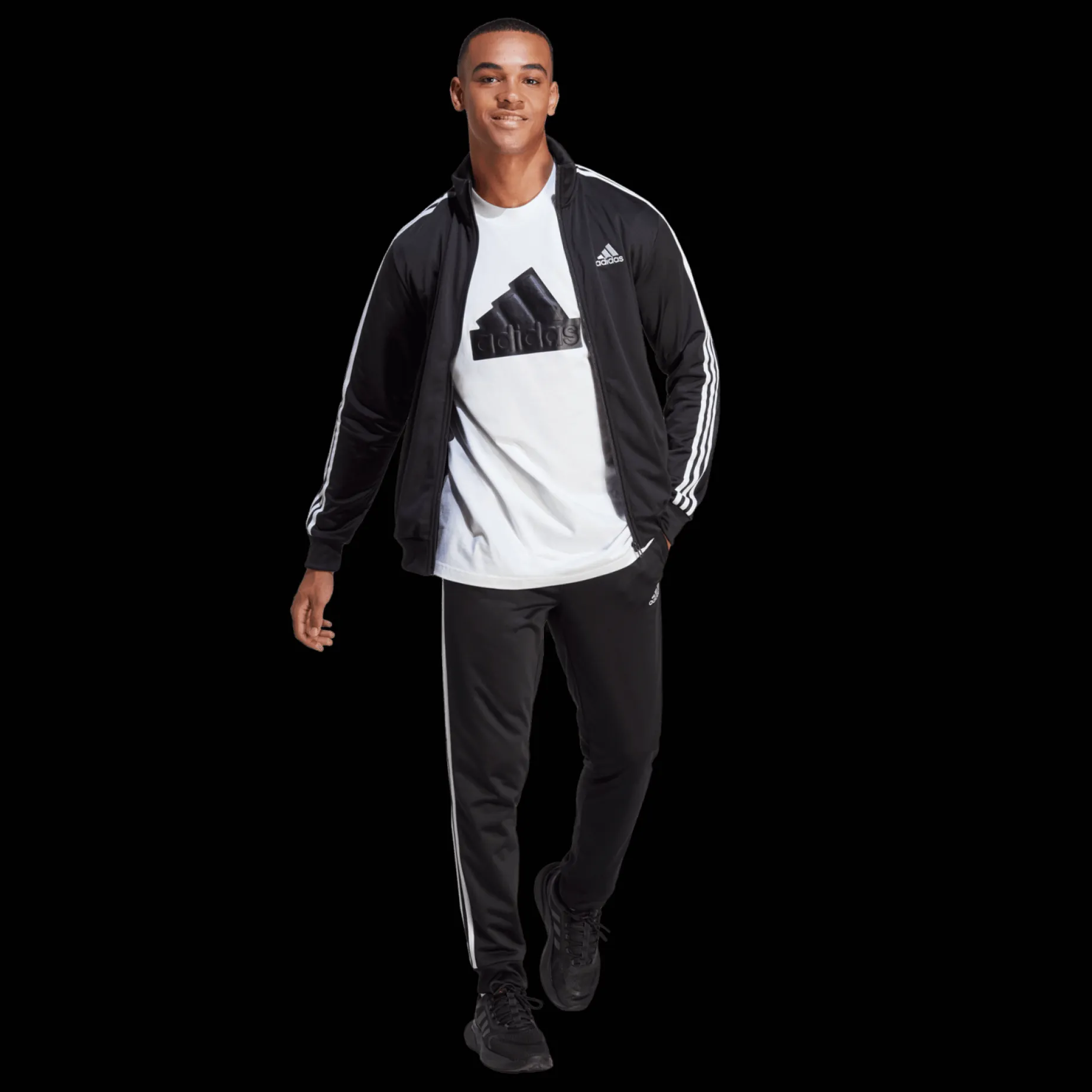Basic 3-Stripes Tricot Tracksuit, herre - Fritid- & Joggebukser - Basic 3-Stripes Tricot Tracksuit, herre