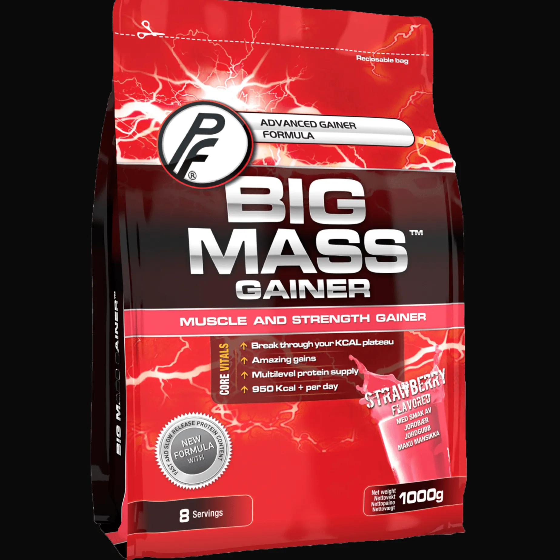Big Mass Gainer 1kg, proteinpulver - Gainer - Big Mass Gainer 1kg, proteinpulver