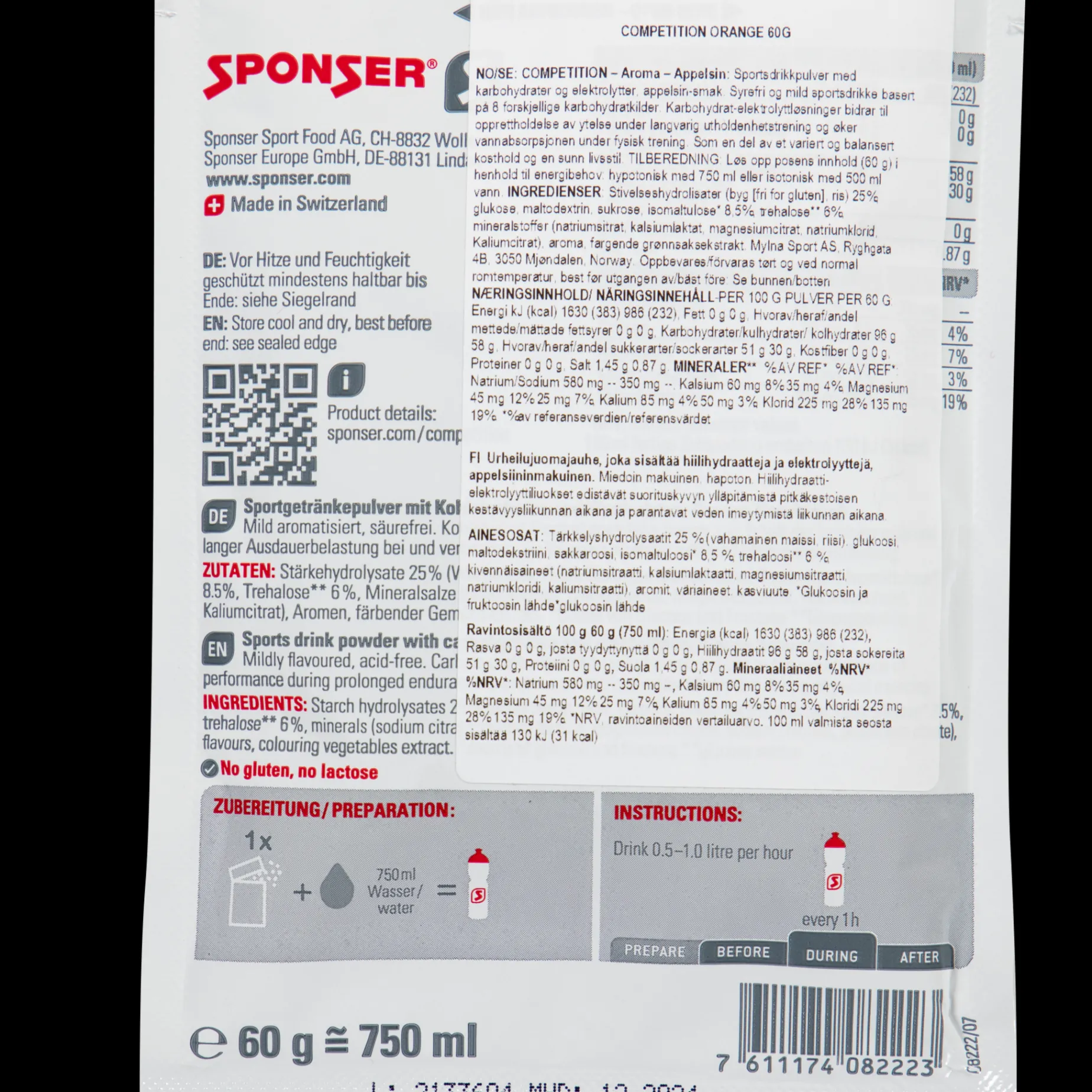 Competition Orange Portion, energidrikke - Sportsdrikk - Competition Orange Portion, energidrikke