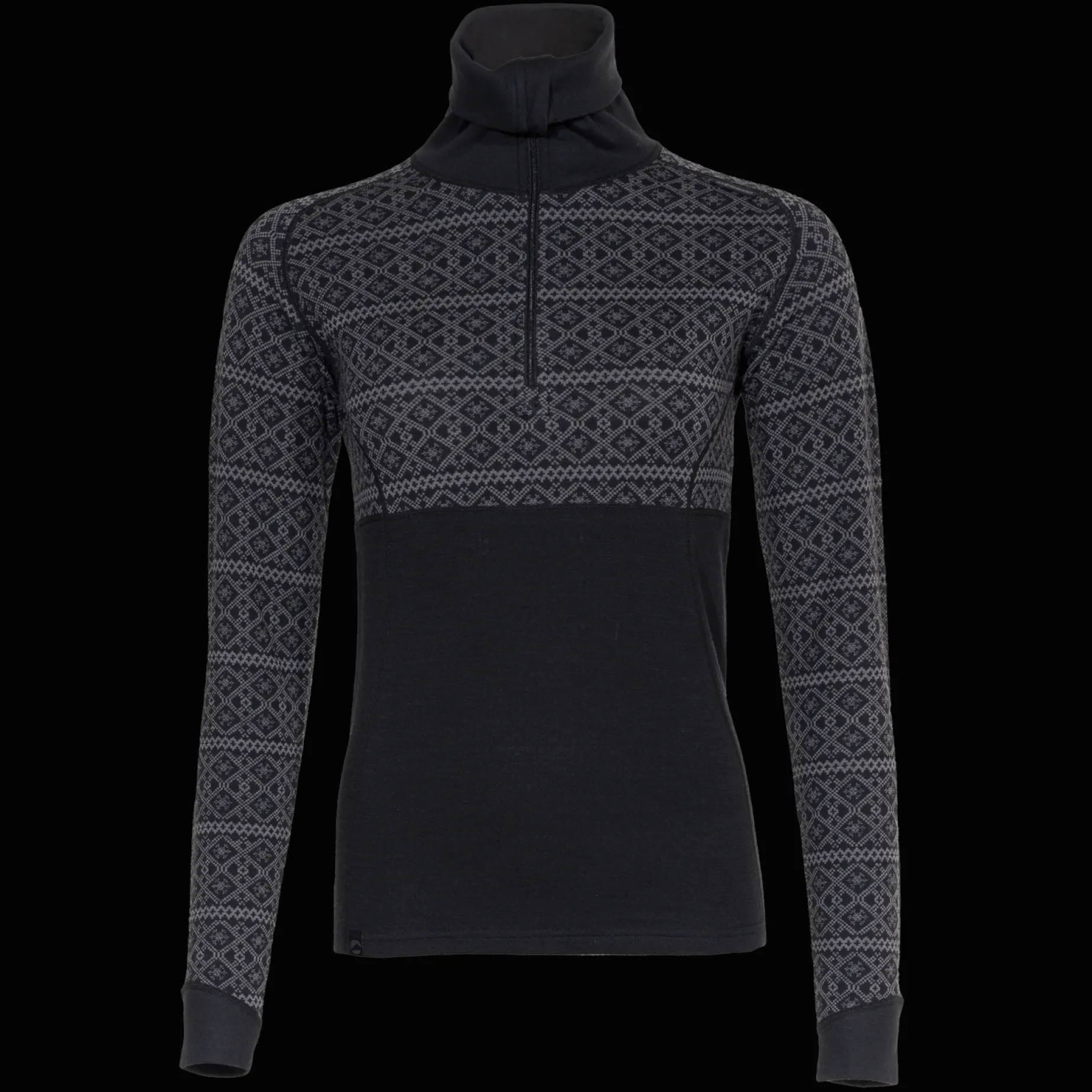 Dalen 2-layer Wool Polo Zip, ulltrøye, dame - Ullundertøy overdel dame - Dalen 2-layer Wool Polo Zip, ulltrøye, dame