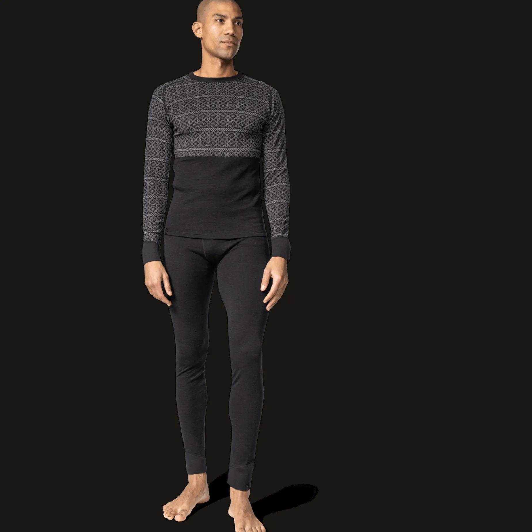 Dalen 2-layer Wool Roundneck, ulltrøye, herre - Ullundertøy overdel herre - Dalen 2-layer Wool Roundneck, ulltrøye, herre