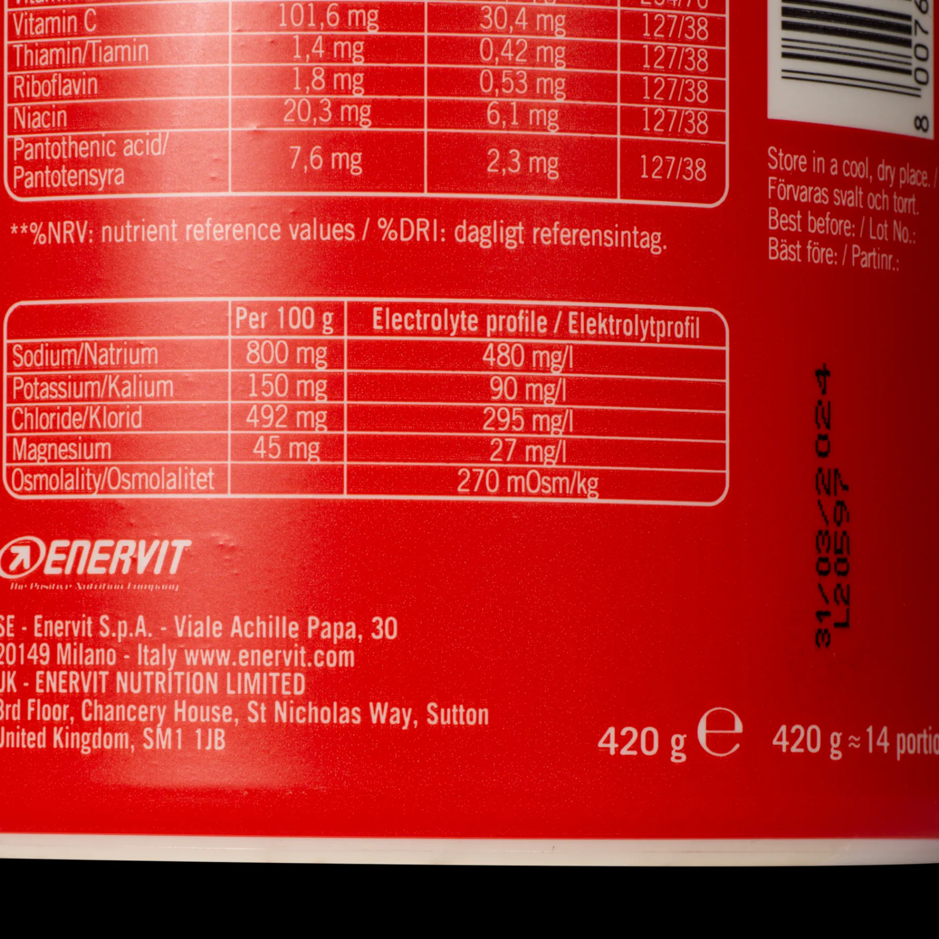 E.sport Isotonic Drink, granulat - Sportsdrikk - E.sport Isotonic Drink, granulat