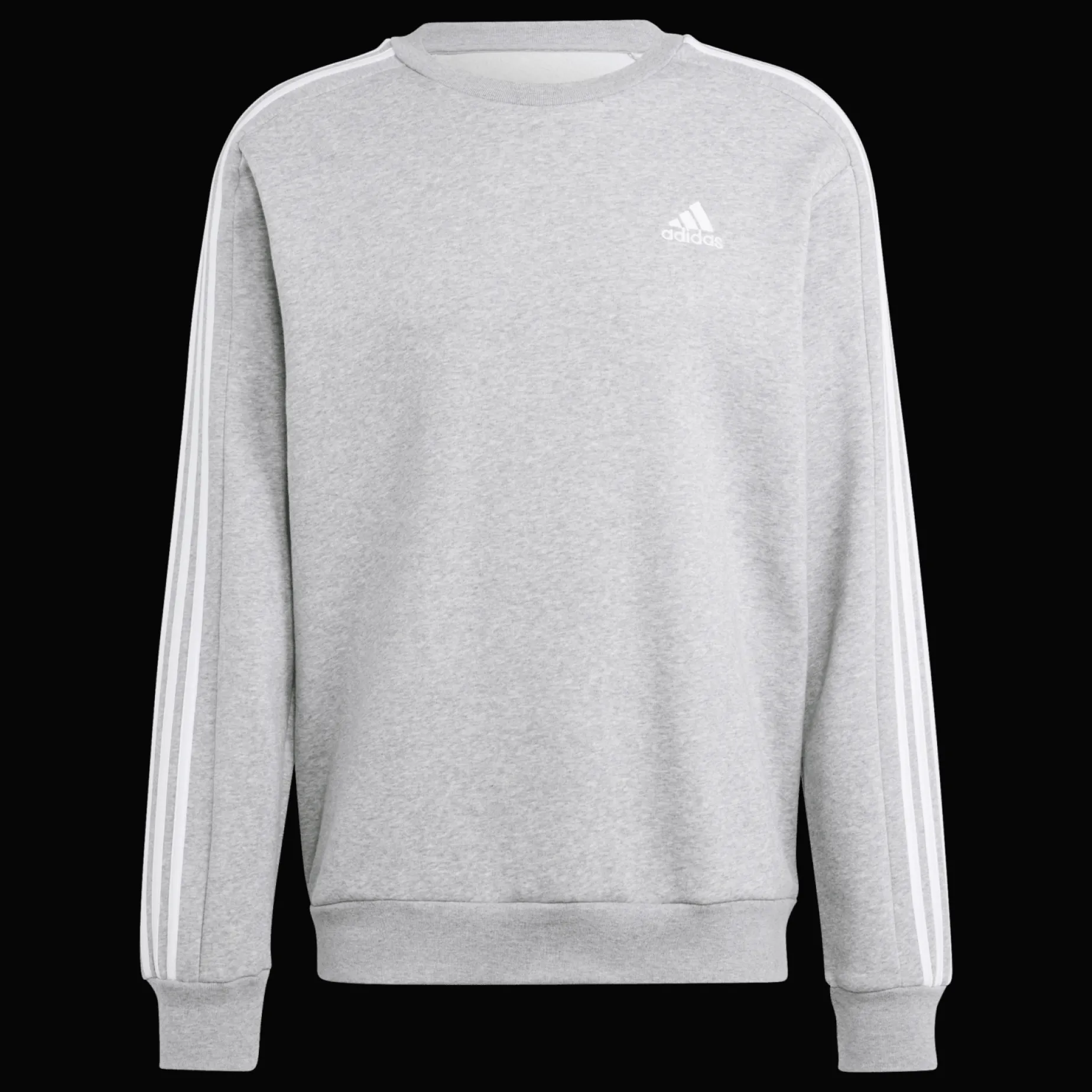 Essentials Fleece 3-Stripes Sweatshirt, collegegenser, herre - Hettegenser - Essentials Fleece 3-Stripes Sweatshirt, collegegenser, herre