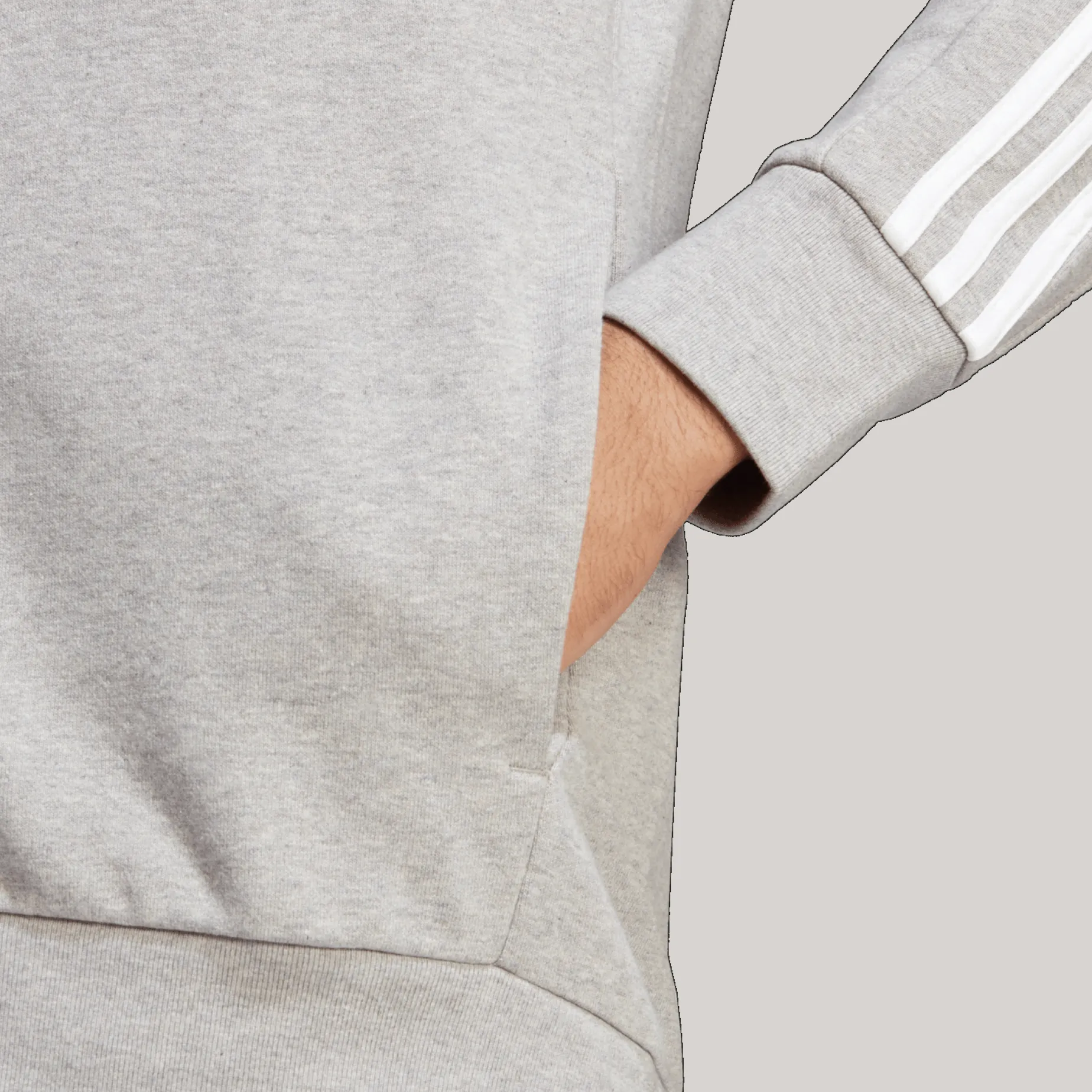 French Terry 3-Stripes Full-Zip Hoodie, hettjakke, herre - Hettegenser - French Terry 3-Stripes Full-Zip Hoodie, hettjakke, herre