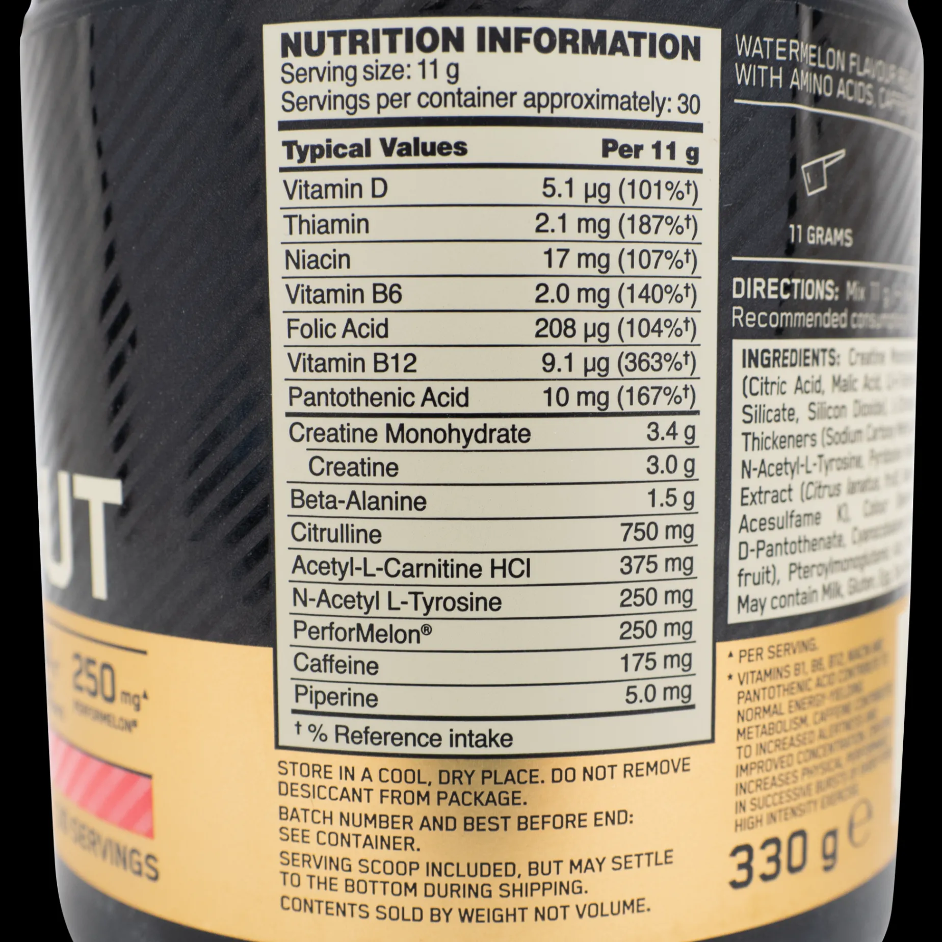 Gold Standard Pre Workout 330 g, pre-workout - Pre-Workout - Gold Standard Pre Workout 330 g, pre-workout