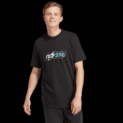 Illustrated Linear Graphic T-Shirt, t-skjorte, herre - Fritids T-Skjorte - Illustrated Linear Graphic T-Shirt, t-skjorte, herre