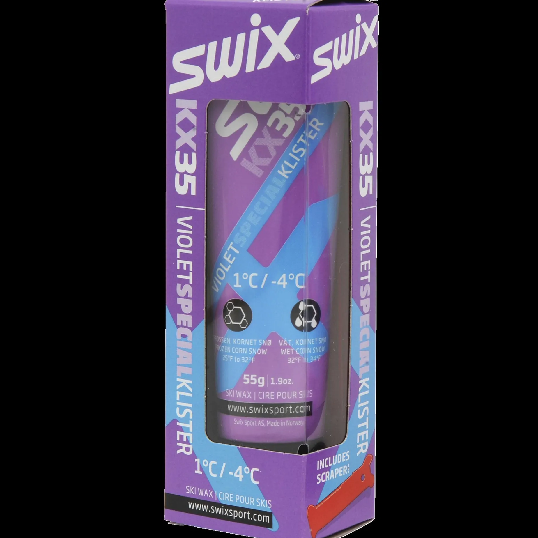 Klister KX35 Violet Special +1C/-4C 22/23, lilla spesialklister - Festesmøring - Klister KX35 Violet Special +1C/-4C 22/23, lilla spesialklister