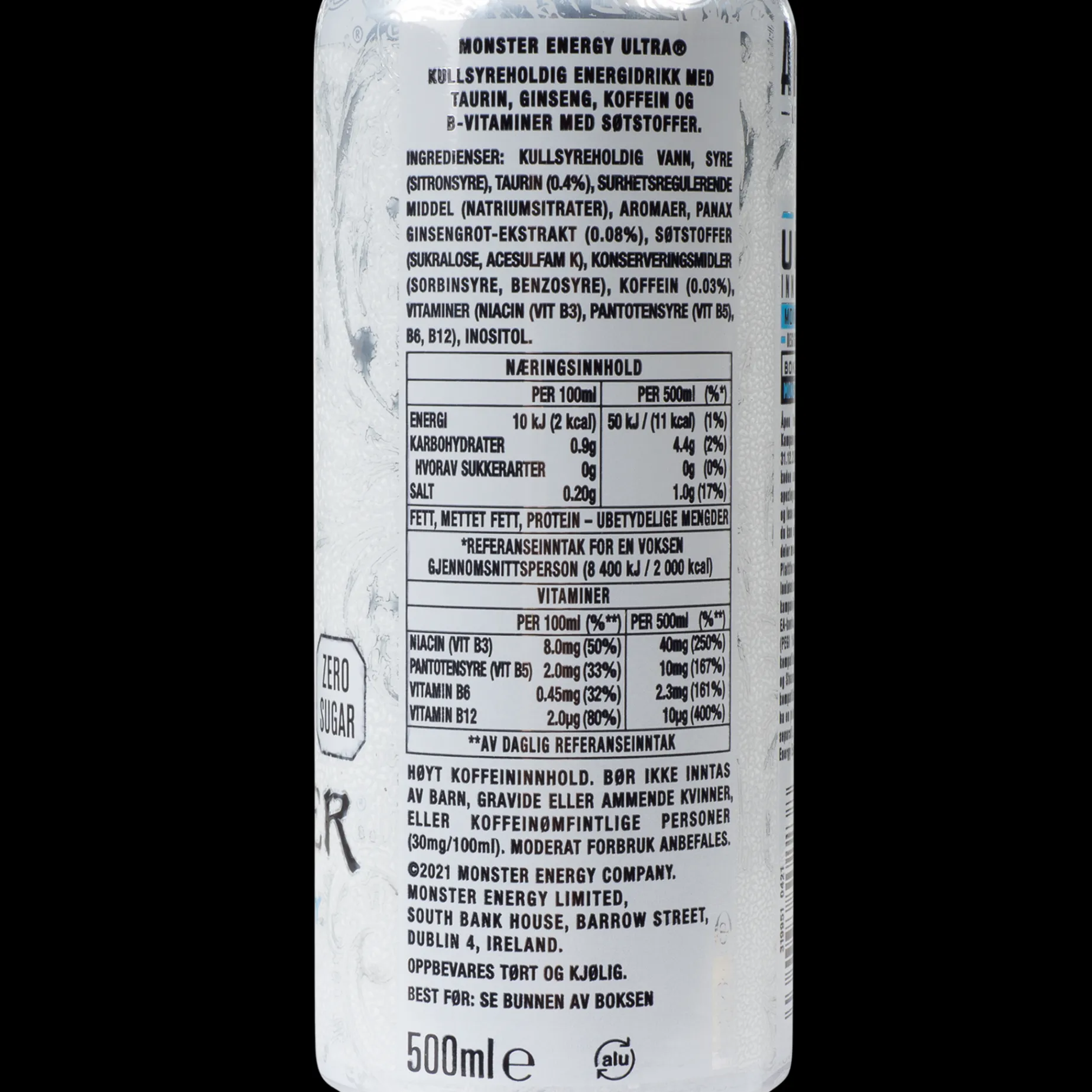 Monster Ultra White, energidrikke - Energidrikk - Monster Ultra White, energidrikke