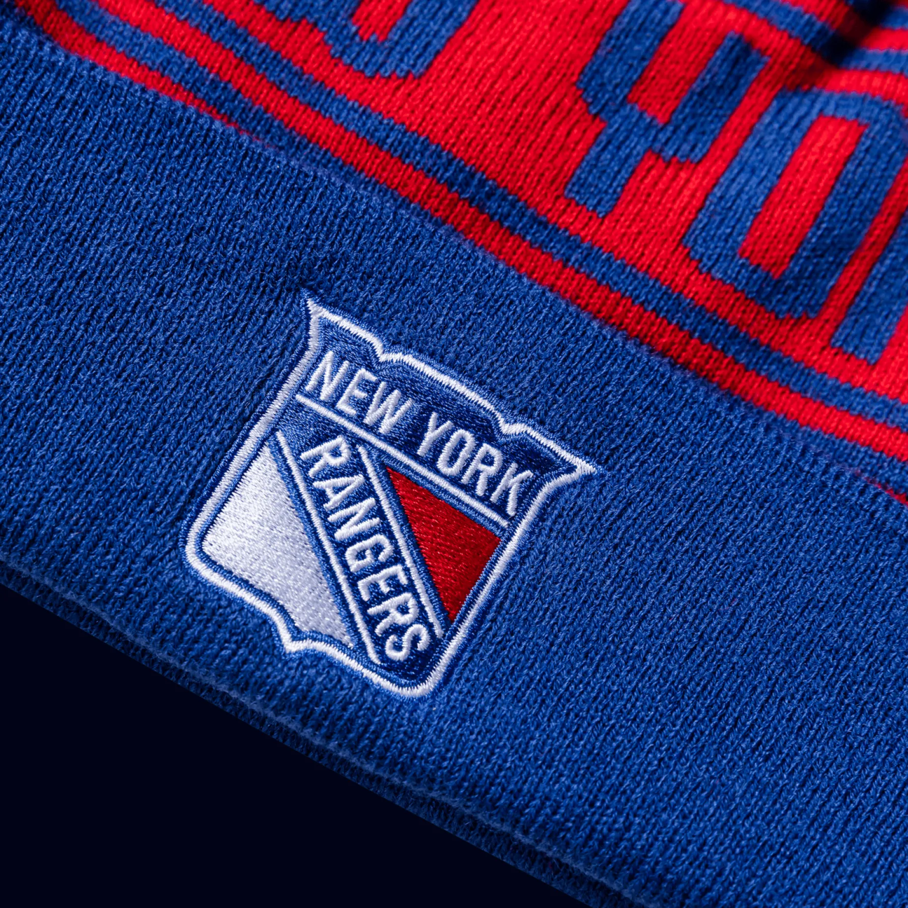 NHL Beanie Cuff W/Pom - 24/25, lue, unisex - NHL Drakter & Tilbehør - NHL Beanie Cuff W/Pom - 24/25, lue, unisex