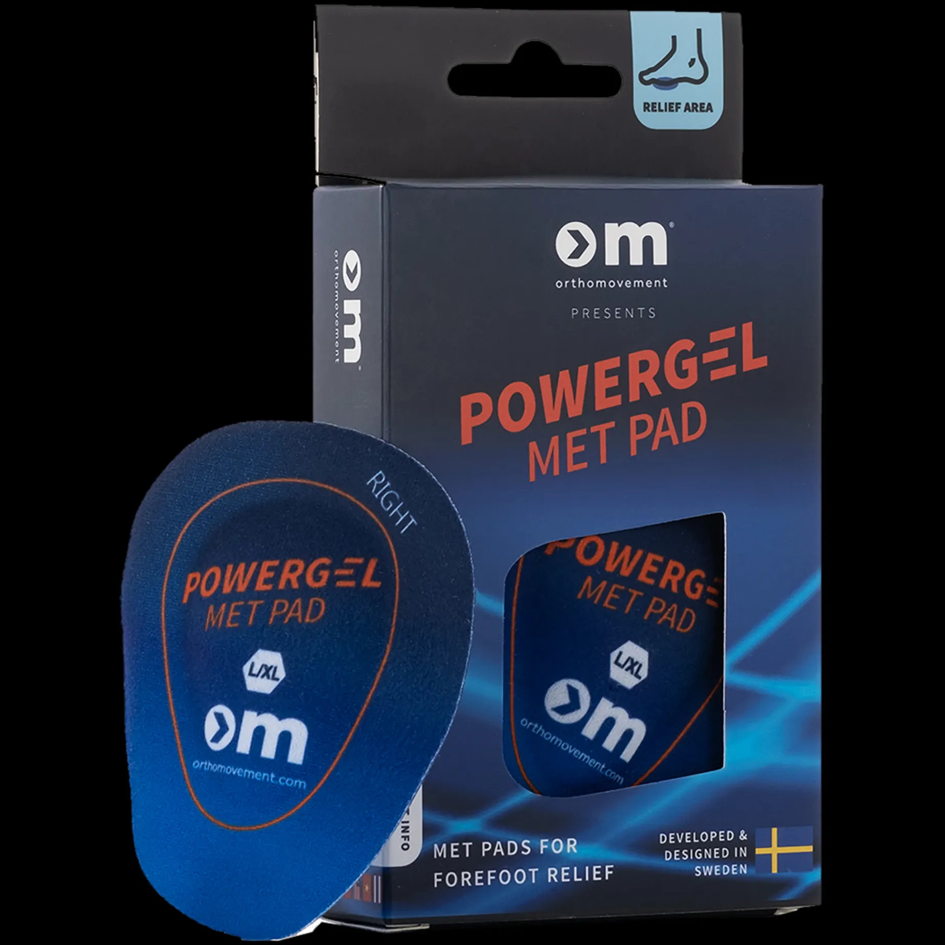 Om Met Pad - One Color, Powergel forfotpute - Fotstøtte - Om Met Pad - One Color, Powergel forfotpute