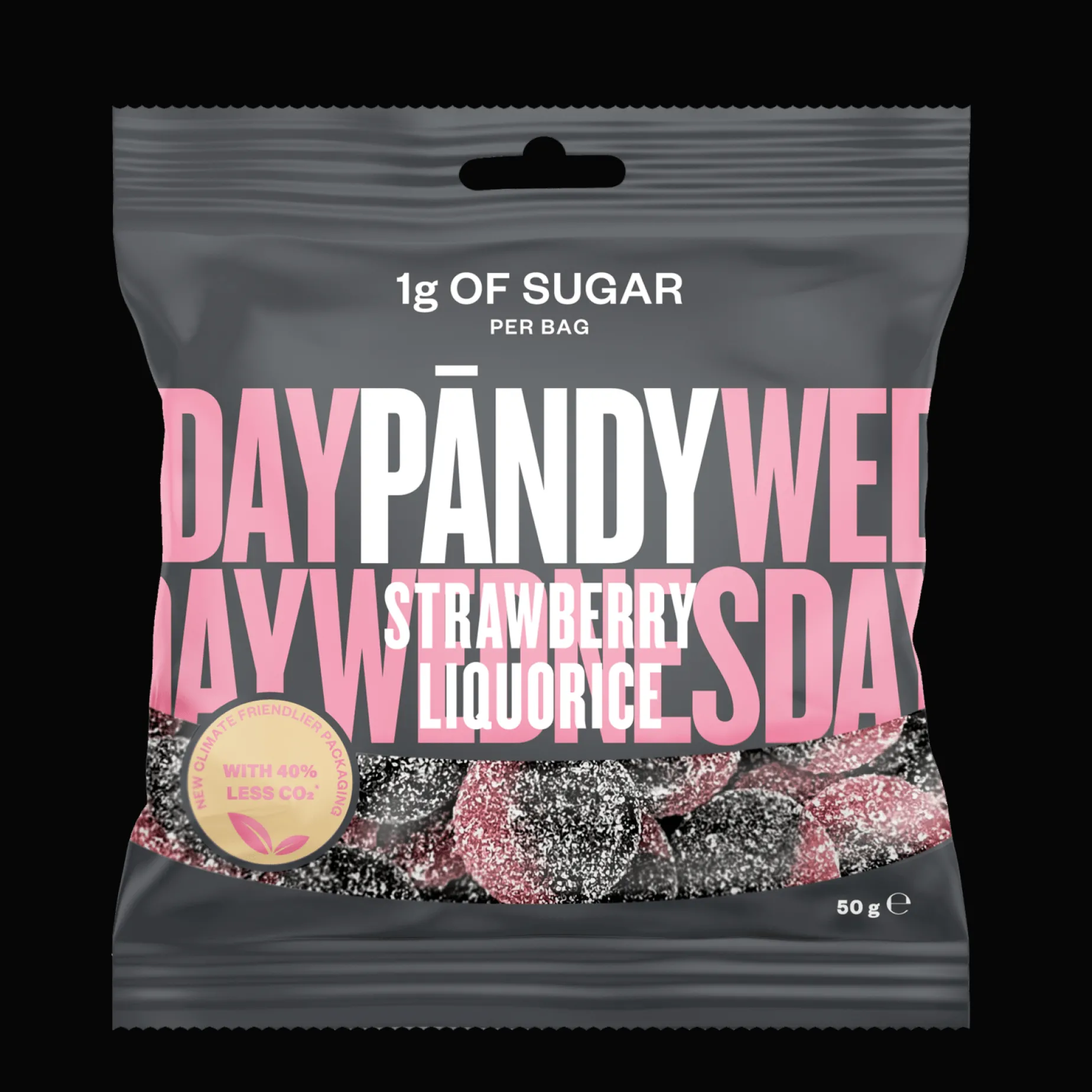 Pandy Candy 50g (Strawberry/liquorice), gummigodteri - Helsekost - Pandy Candy 50g (Strawberry/liquorice), gummigodteri