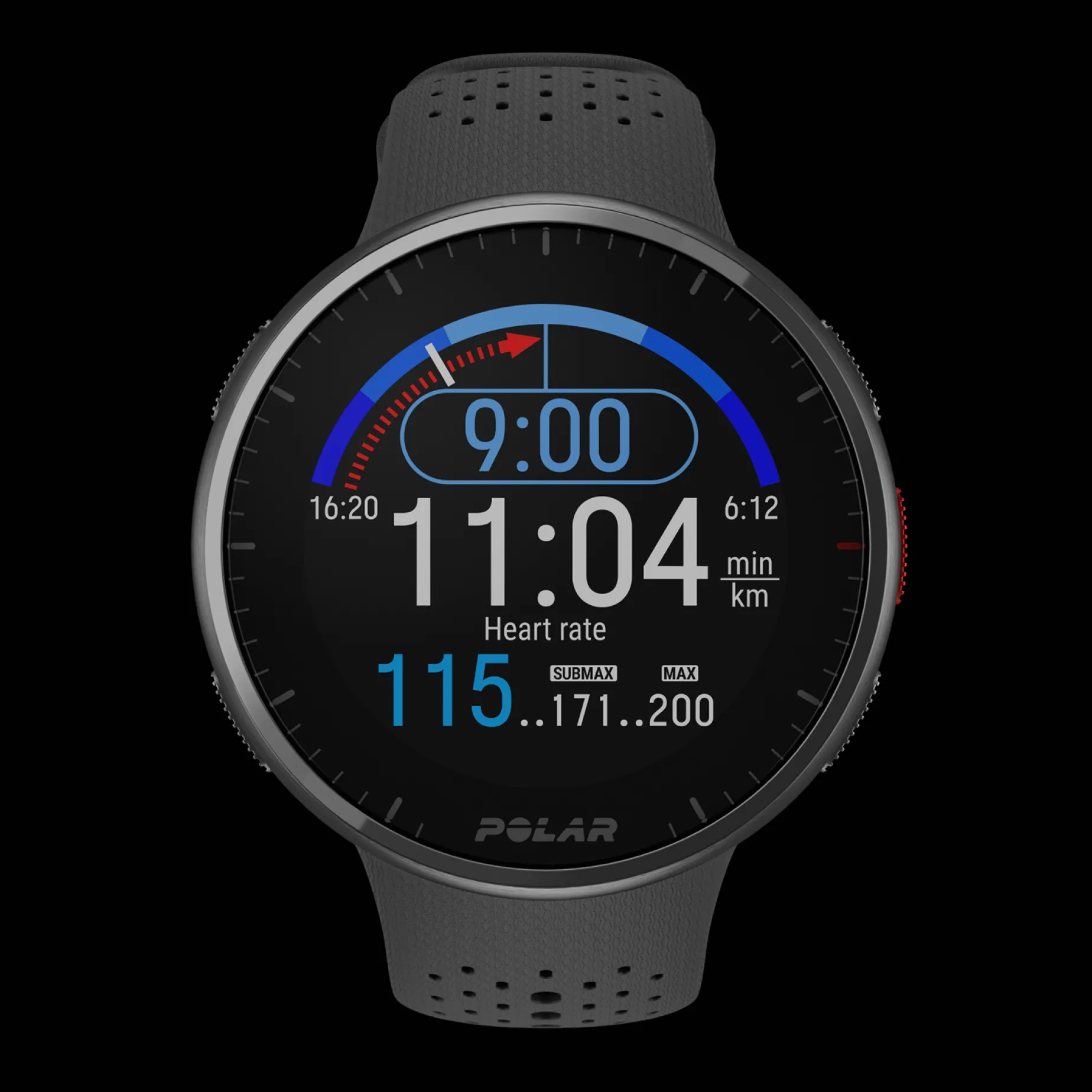 Polar Pacer Pro Gry/Blk M/L Hr, multisportklokke, løpeklokke, pulsklokke, unisex - Pulsklokke - Polar Pacer Pro Gry/Blk M/L Hr, multisportklokke, løpeklokke, pulsklokke, unisex