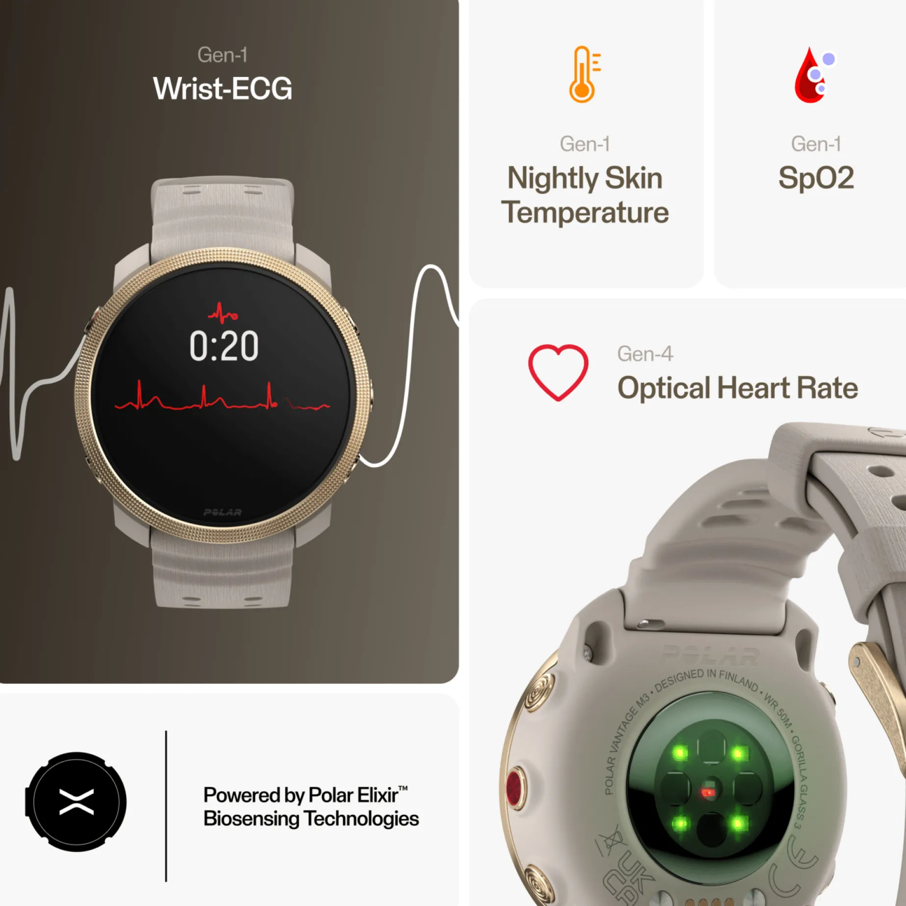 Polar Vantage M3 S-L, smartklokke - Pulsklokke - Polar Vantage M3 S-L, smartklokke