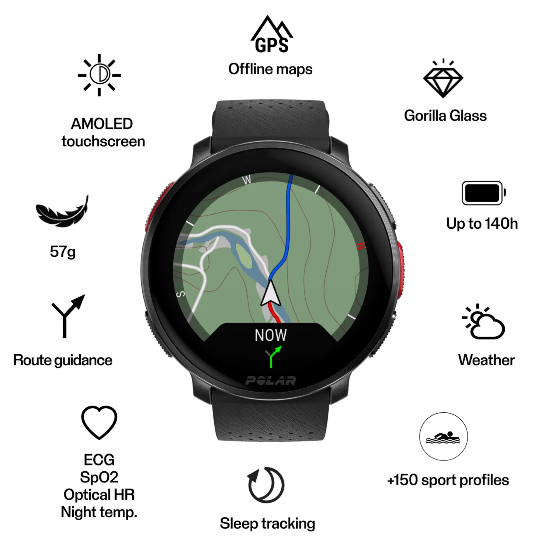 Polar Vantage V3, multisportklokke - Pulsklokke - Polar Vantage V3, multisportklokke