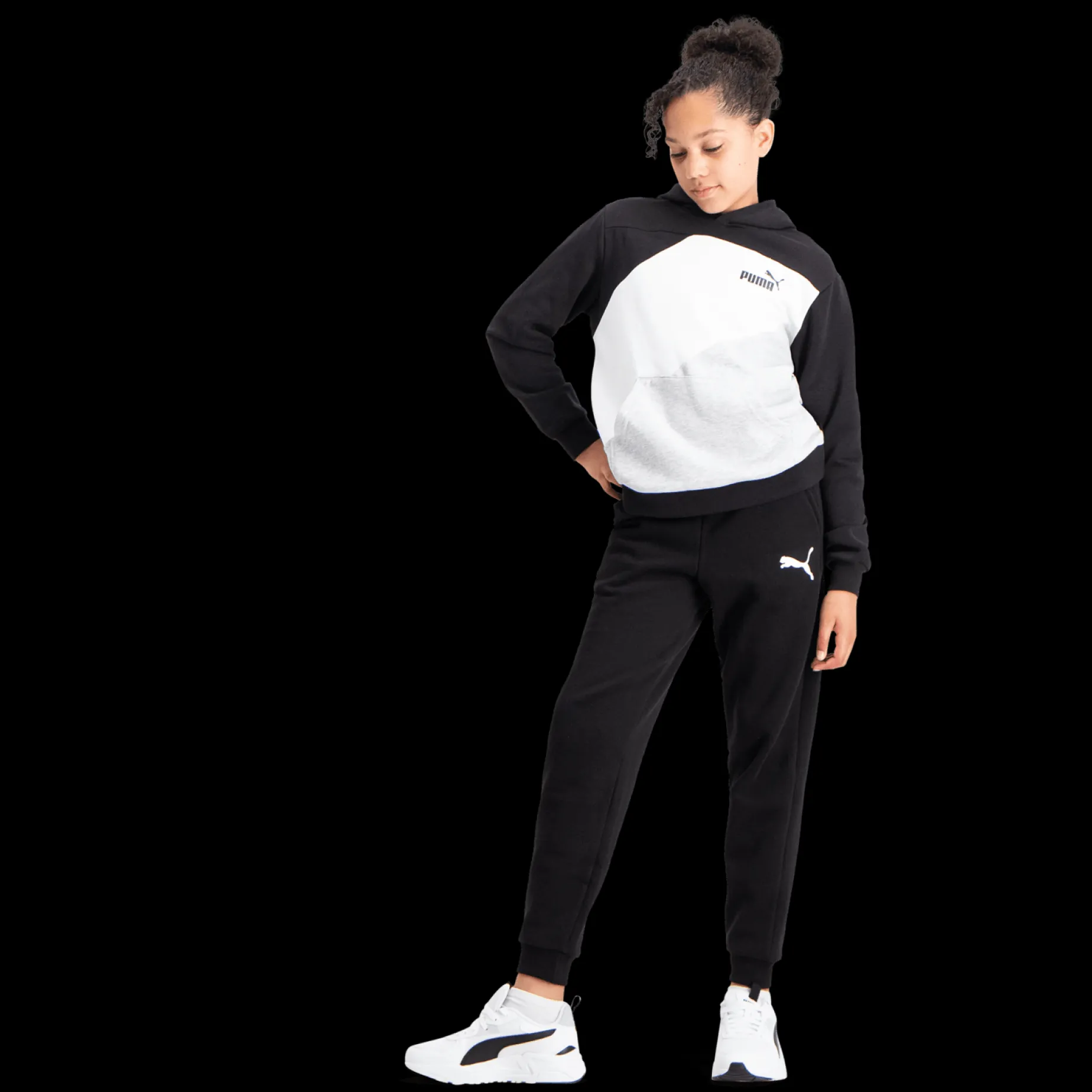 Power Colorblock Hoodie TR B, hettegenser, junior - Collegegenser & Hettegenser - Power Colorblock Hoodie TR B, hettegenser, junior