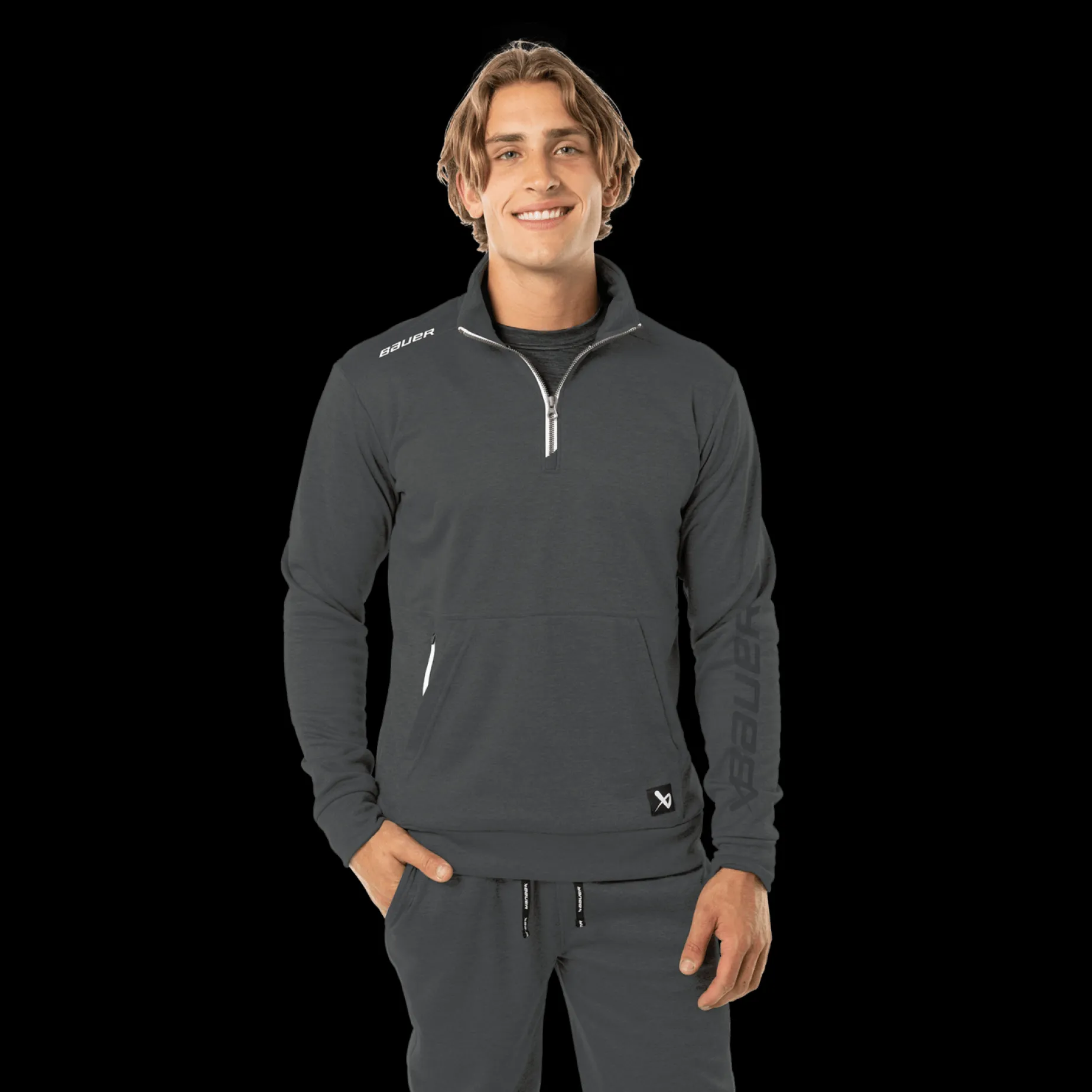 S23 Team Fleece 1/2 Zip 24/25, genser, senior - T-Shirts & Shorts - S23 Team Fleece 1/2 Zip 24/25, genser, senior