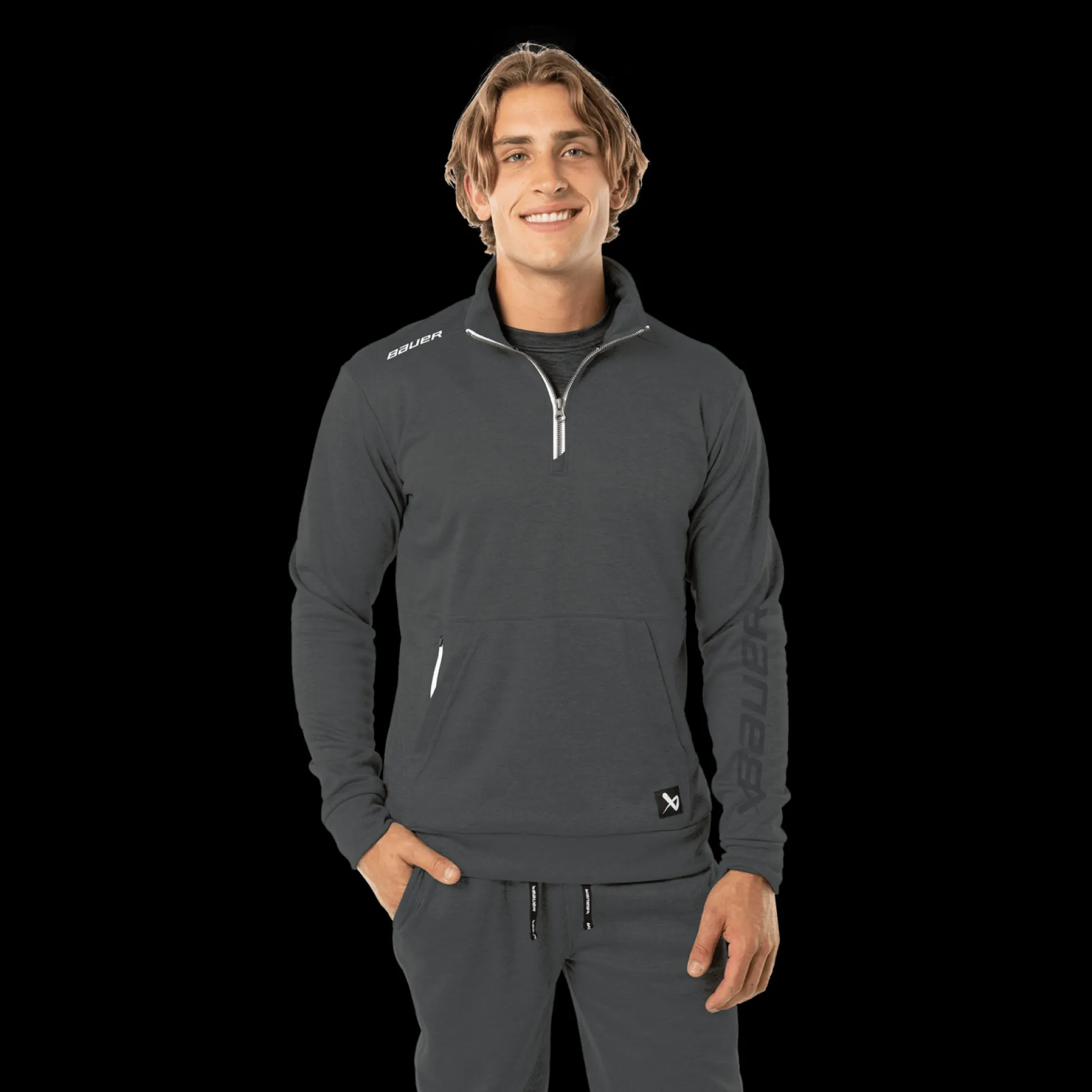 S23 Team Fleece 1/2 Zip 24/25, genser, senior - T-Shirts & Shorts - S23 Team Fleece 1/2 Zip 24/25, genser, senior