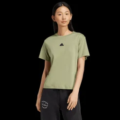 Signature Graphic Print T-Shirt, t-skjorte, dame - Fritids T-Skjorte - Signature Graphic Print T-Shirt, t-skjorte, dame