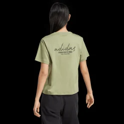 Signature Graphic Print T-Shirt, t-skjorte, dame - Fritids T-Skjorte - Signature Graphic Print T-Shirt, t-skjorte, dame