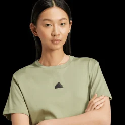 Signature Graphic Print T-Shirt, t-skjorte, dame - Fritids T-Skjorte - Signature Graphic Print T-Shirt, t-skjorte, dame