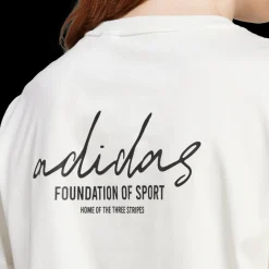 Signature Graphic Print T-Shirt, t-skjorte, dame - Fritids T-Skjorte - Signature Graphic Print T-Shirt, t-skjorte, dame