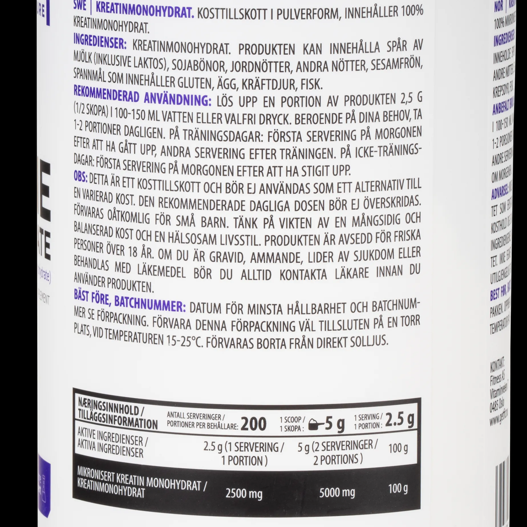 Supreme Pure Creatine Monohydrat, kreatin - Gainer - Supreme Pure Creatine Monohydrat, kreatin