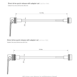 Tacx, E-Thru axle skewer 10 mm rear wheel, sykkelrulleaksling - Tilbehør Til Sykkelruller - Tacx, E-Thru axle skewer 10 mm rear wheel, sykkelrulleaksling