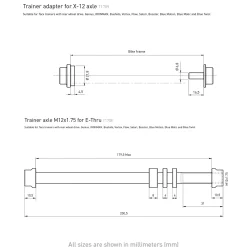 Tacx, E-Thru axle skewer 10 mm rear wheel, sykkelrulleaksling - Tilbehør Til Sykkelruller - Tacx, E-Thru axle skewer 10 mm rear wheel, sykkelrulleaksling