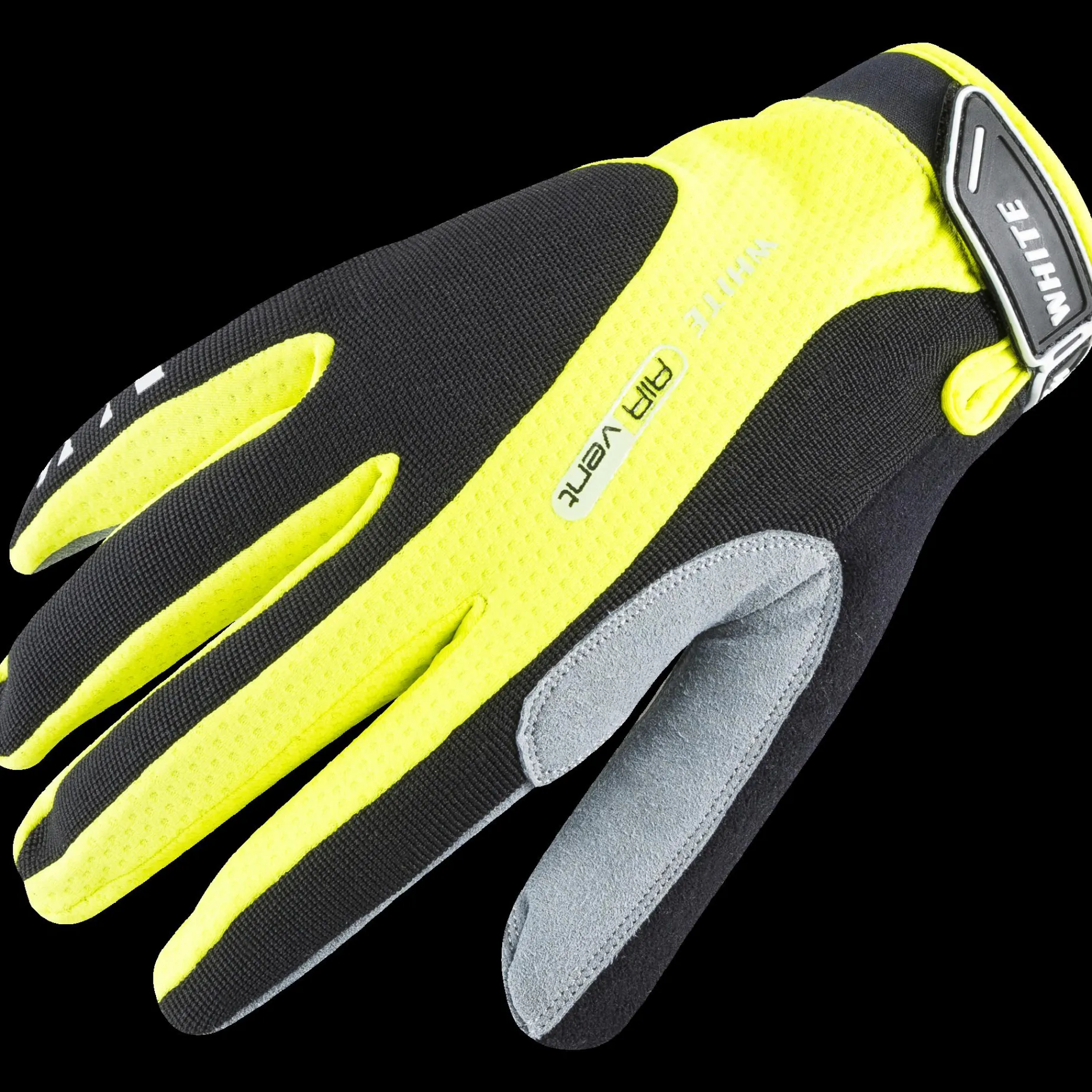 White Rollerski yellow Long Finger 24/25, rulleskihanske - Rulleski Tilbehør - White Rollerski yellow Long Finger 24/25, rulleskihanske