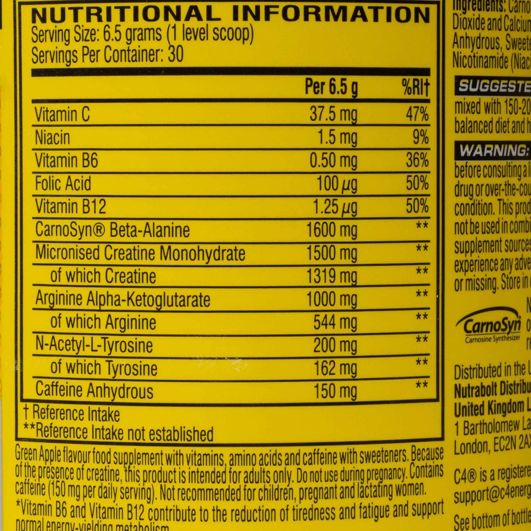 C4 Original Green Apple,pre-workout-pulver - Pre-Workout - C4 Original Green Apple,pre-workout-pulver