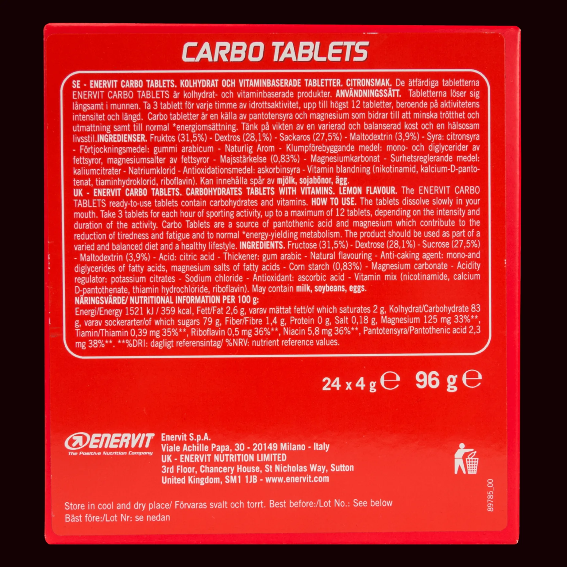 Carbo Tablets, tyggetabletter - Energibar - Carbo Tablets, tyggetabletter