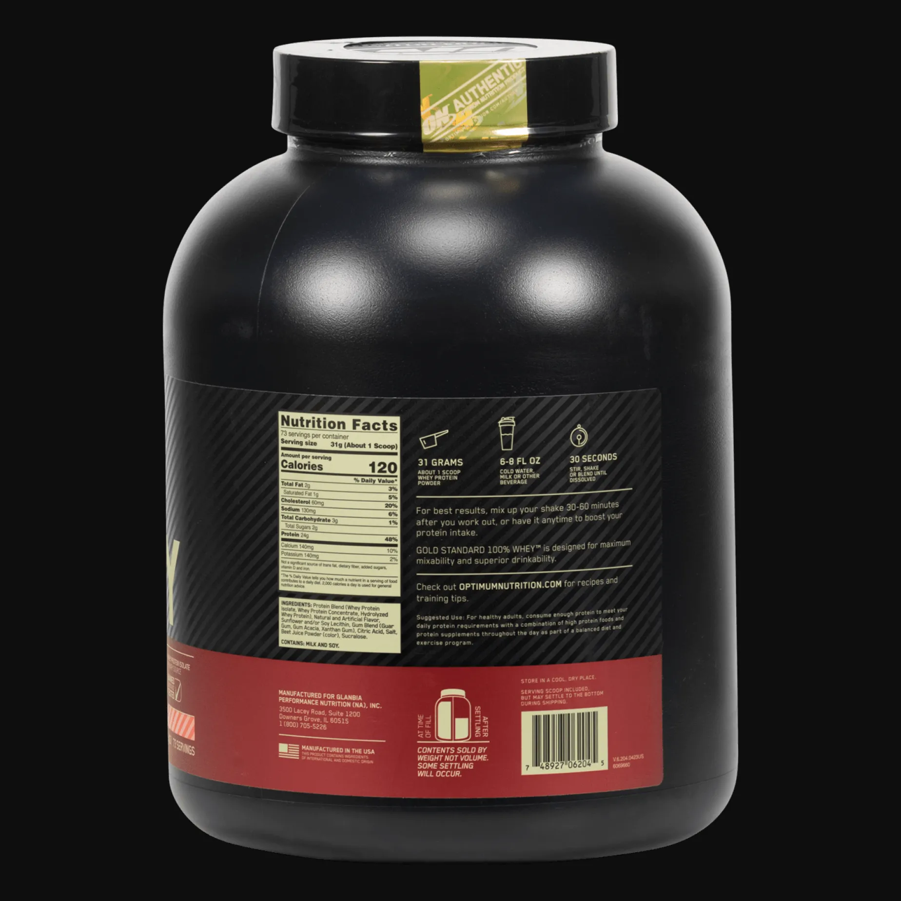 100 % Gold Standard Whey Strawberry & Cream, proteinpulver - Proteiner - 100 % Gold Standard Whey Strawberry & Cream, proteinpulver