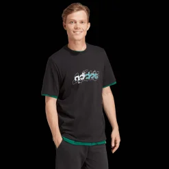 Illustrated Linear Graphic T-Shirt, t-skjorte, herre - Fritids T-Skjorte - Illustrated Linear Graphic T-Shirt, t-skjorte, herre