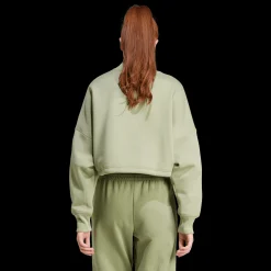 Signature Graphic Embroidery Fleece Crop Sweatshirt, genser, dame - Collegegenser - Signature Graphic Embroidery Fleece Crop Sweatshirt, genser, dame