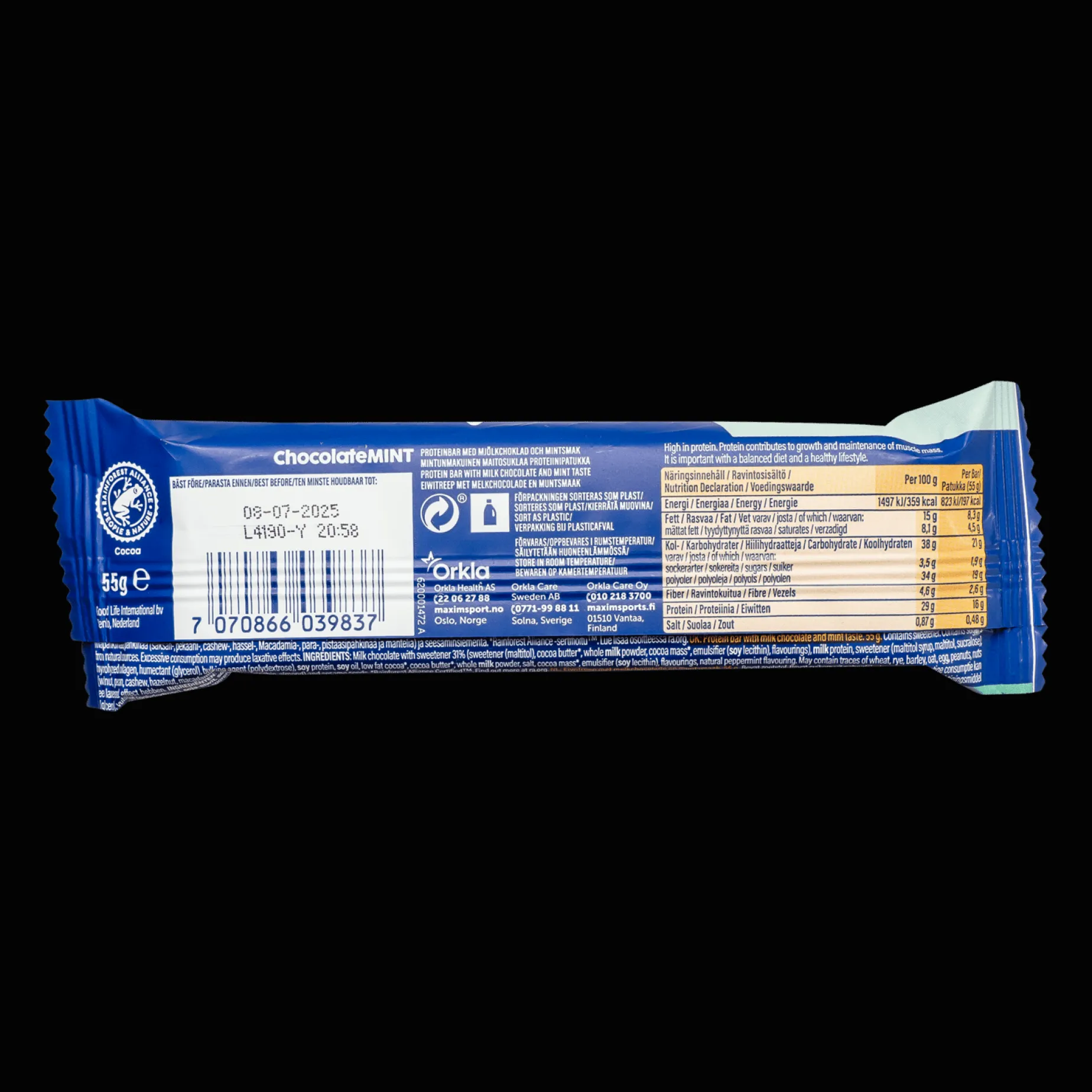 Soft Protein Bar Chocolate Mint 55g, proteinbar - Proteinbarer - Soft Protein Bar Chocolate Mint 55g, proteinbar