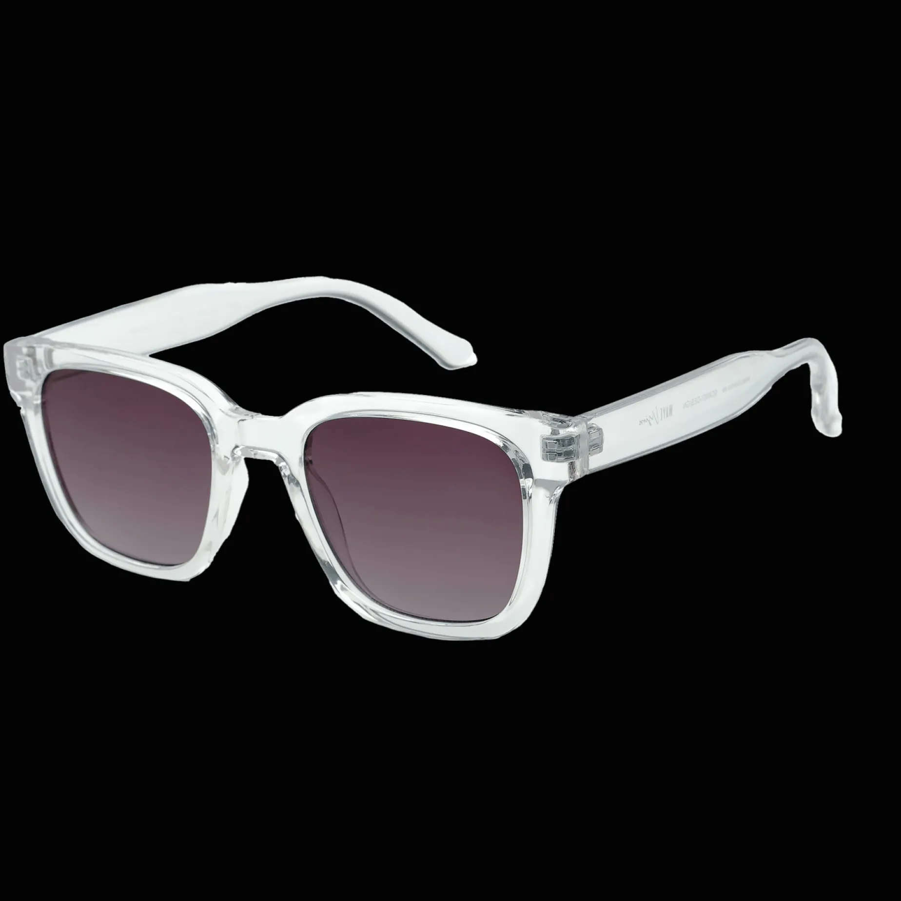 013 Waye Transparent Clear Frame With Gradient Smoke Lens, solbriller, unisex - Fritidsbriller - 013 Waye Transparent Clear Frame With Gradient Smoke Lens, solbriller, unisex